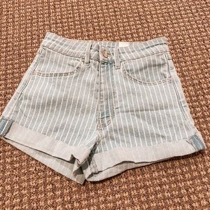 Striped High-Waisted Jeans